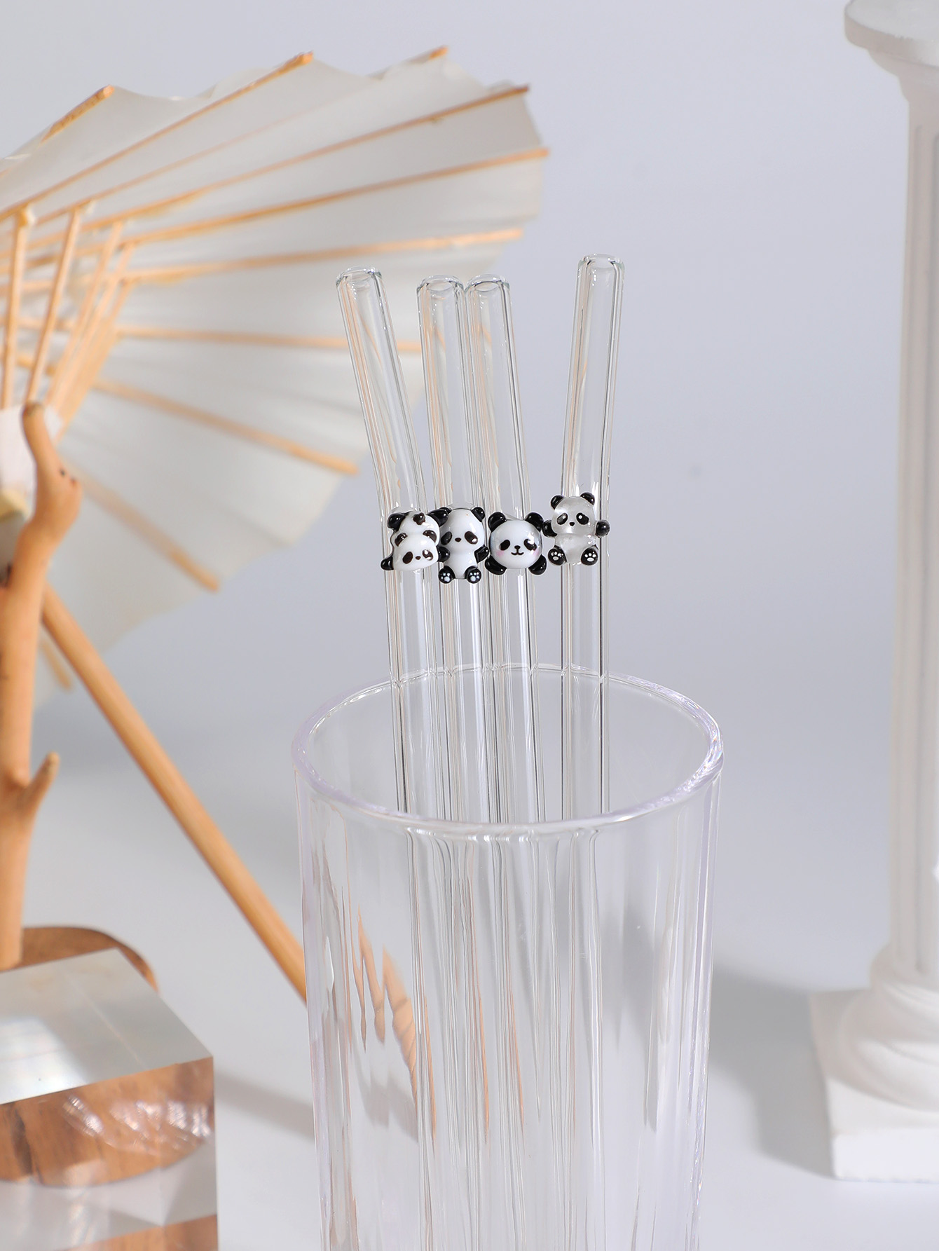 Espresso Shot Glass - Cannuccia di vetro piegata riutilizzabile con